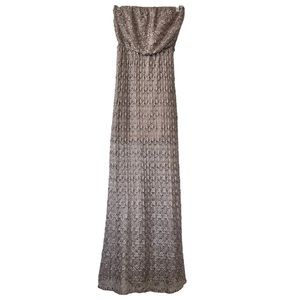 Papaya Women’s Sleeveless‎ Sheer Maxi Dress  Sz M